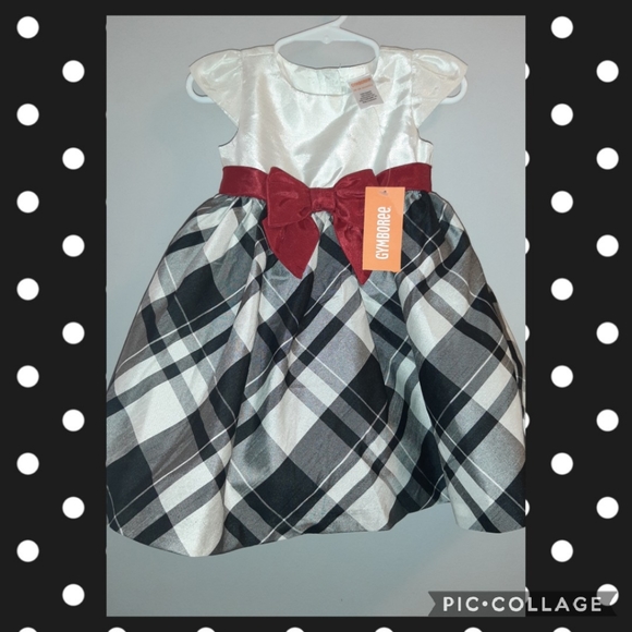 🆕️ Gymboree Black White Plaid Dress w/ Crinoline - Picture 1 of 4